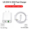 35w PD Fast Charger for iPhone 13 Pro 14 Plus 11 12 mini XS Max XR X iPad Air Quick Charging Cable USB-C Power Adapter