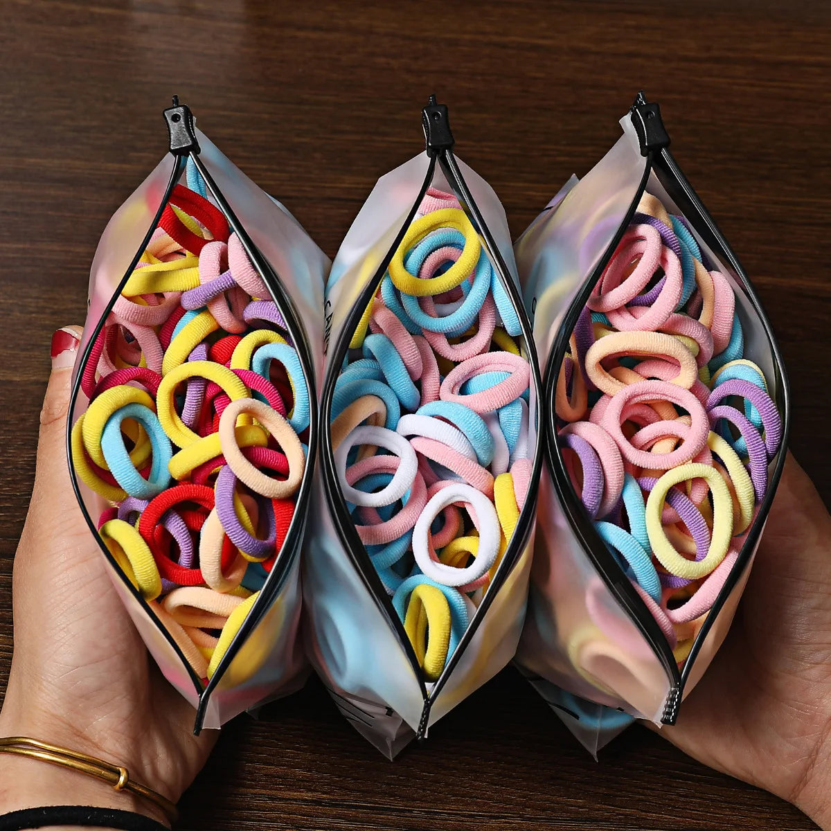 50/100Pcs Hair Bands for Children Colorful Nylon Scrunchie Hair Ties Rubber Band Kids Elastic Hair Leagues Girl Hair Accessories