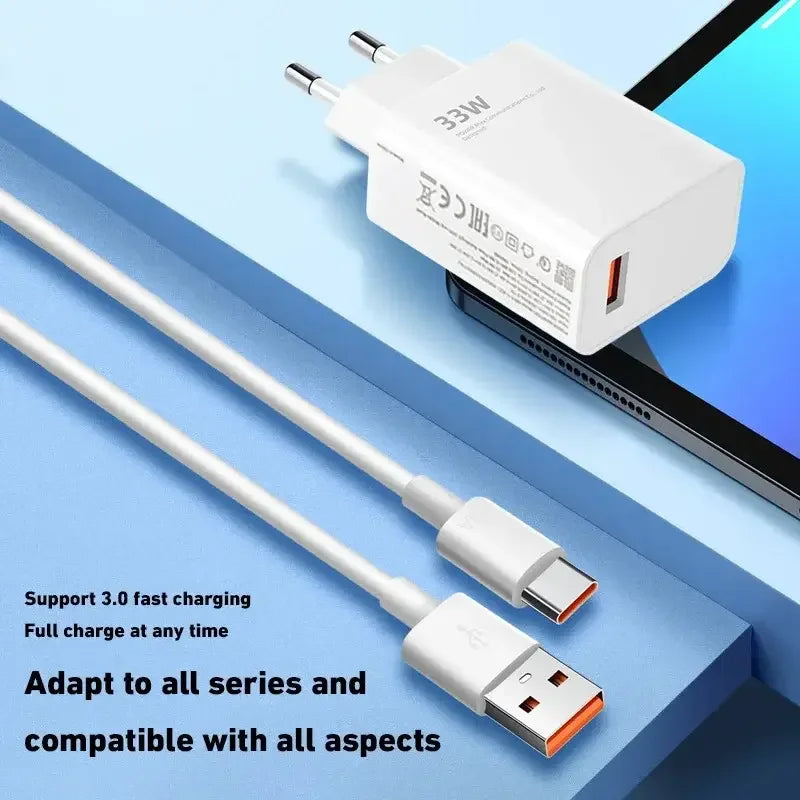 120W Ultra Fast Charger QC 5.0 EU Plug 6A Type C Cable 67W 55W 33W Rapid Charging Adapter For iPhone Huawei 2025
